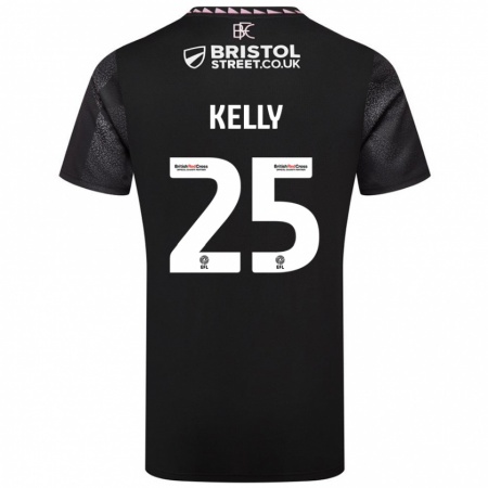 Kandiny Kinder Aimee Kelly #25 Schwarz Auswärtstrikot Trikot 2024/25 T-Shirt Österreich