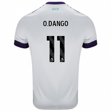 Kandiny Niño Camiseta Dango Ouattara #11 Blanco Verde Púrpura 2ª Equipación 2024/25 La Camisa