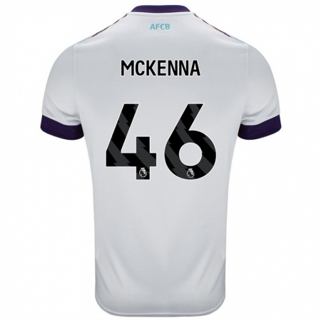 Kandiny Kinderen Callan Mckenna #46 Wit Groen Paars Uitshirt Uittenue 2024/25 T-Shirt België