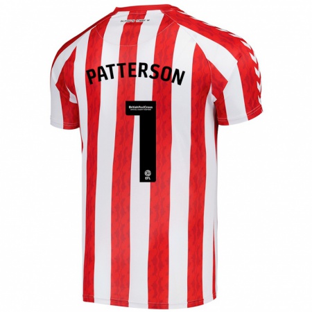 Kandiny Uomo Maglia Anthony Patterson #1 Rosso Bianco Kit Gara Home 2024/25 Maglietta