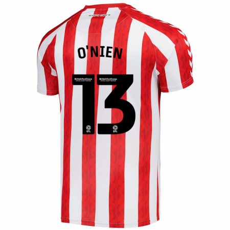 Kandiny Heren Luke O'nien #13 Rood Wit Thuisshirt Thuistenue 2024/25 T-Shirt