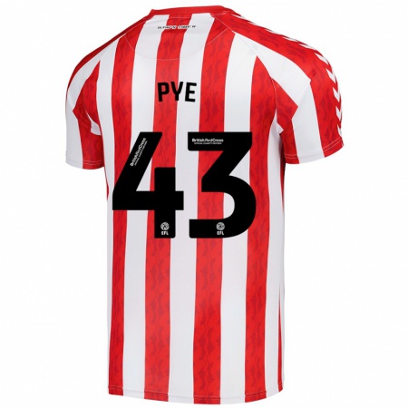 Kandiny Heren Connor Pye #43 Rood Wit Thuisshirt Thuistenue 2024/25 T-Shirt