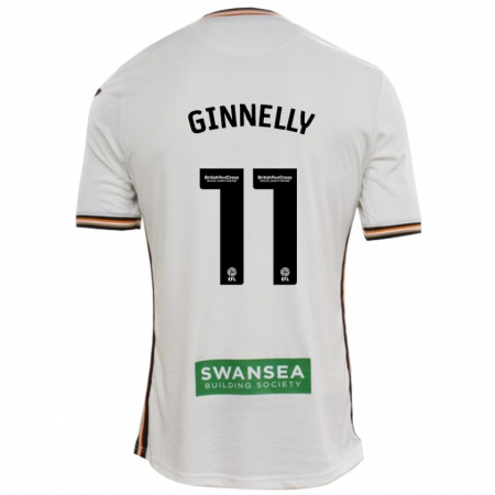 Kandiny Heren Josh Ginnelly #11 Wit Thuisshirt Thuistenue 2024/25 T-Shirt