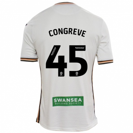 Kandiny Uomo Maglia Cameron Congreve #45 Bianco Kit Gara Home 2024/25 Maglietta