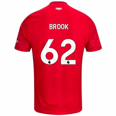 Kandiny Heren Will Brook #62 Rood Wit Thuisshirt Thuistenue 2024/25 T-Shirt