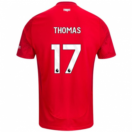 Kandiny Heren Freya Thomas #17 Rood Wit Thuisshirt Thuistenue 2024/25 T-Shirt