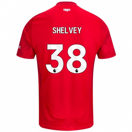 Kandiny Heren George Shelvey #38 Rood Wit Thuisshirt Thuistenue 2024/25 T-Shirt