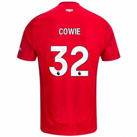 Kandiny Heren Abi Cowie #32 Rood Wit Thuisshirt Thuistenue 2024/25 T-Shirt