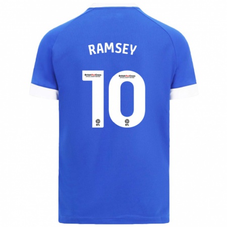 Kandiny Heren Aaron Ramsey #10 Hemelsblauw Thuisshirt Thuistenue 2024/25 T-Shirt