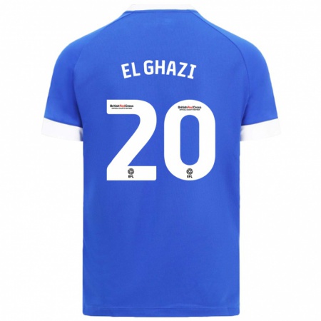 Kandiny Heren Anwar El Ghazi #20 Hemelsblauw Thuisshirt Thuistenue 2024/25 T-Shirt