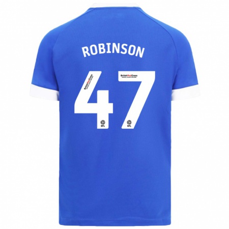 Kandiny Heren Callum Robinson #47 Hemelsblauw Thuisshirt Thuistenue 2024/25 T-Shirt