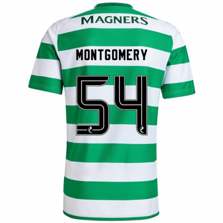 Kandiny Heren Adam Montgomery #54 Groen Wit Thuisshirt Thuistenue 2024/25 T-Shirt