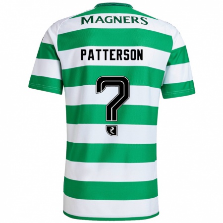 Kandiny Uomo Maglia Cameron Patterson #0 Verde Bianco Kit Gara Home 2024/25 Maglietta