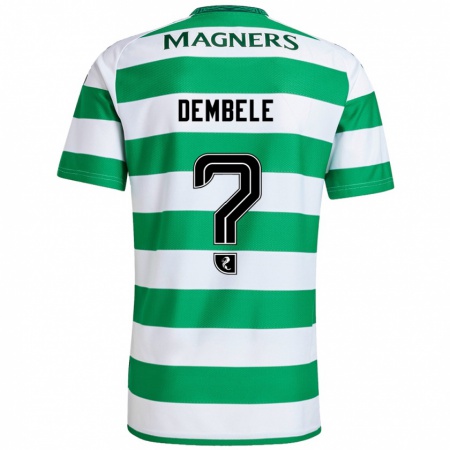 Kandiny Uomo Maglia Hassan Dembele #0 Verde Bianco Kit Gara Home 2024/25 Maglietta