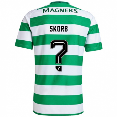 Kandiny Uomo Maglia Filip Skorb #0 Verde Bianco Kit Gara Home 2024/25 Maglietta