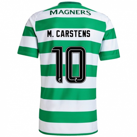 Kandiny Uomo Maglia Mathilde Carstens #10 Verde Bianco Kit Gara Home 2024/25 Maglietta