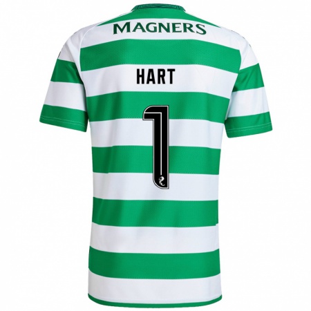 Kandiny Heren Joe Hart #1 Groen Wit Thuisshirt Thuistenue 2024/25 T-Shirt