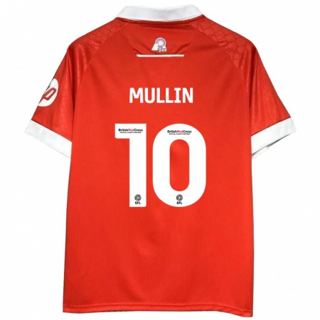 Kandiny Heren Paul Mullin #10 Rood Wit Thuisshirt Thuistenue 2024/25 T-Shirt