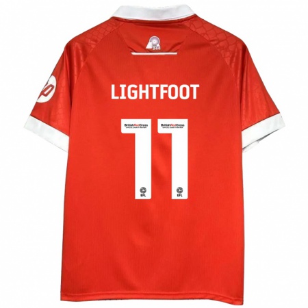 Kandiny Heren Amber Lightfoot #11 Rood Wit Thuisshirt Thuistenue 2024/25 T-Shirt