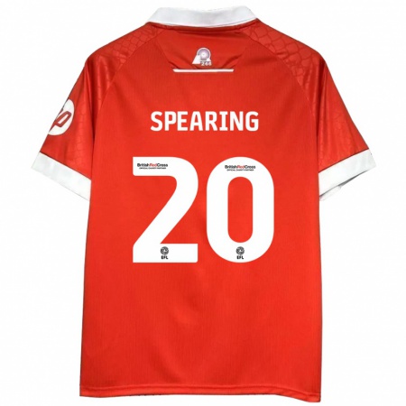 Kandiny Heren Natasha Spearing #20 Rood Wit Thuisshirt Thuistenue 2024/25 T-Shirt