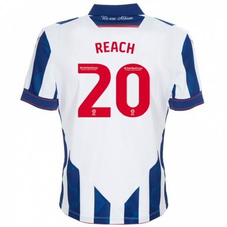 Kandiny Heren Adam Reach #20 Wit Donkerblauw Thuisshirt Thuistenue 2024/25 T-Shirt