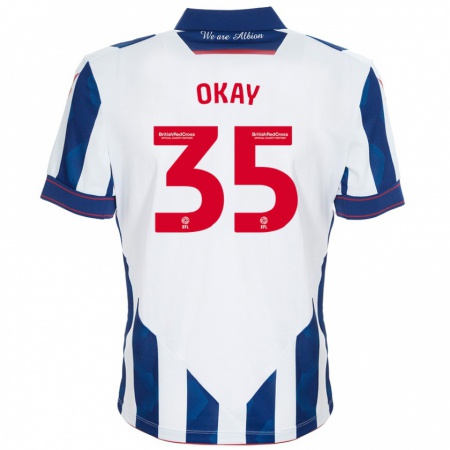 Kandiny Heren Okay Yokuşlu #35 Wit Donkerblauw Thuisshirt Thuistenue 2024/25 T-Shirt