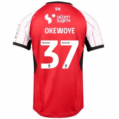 Kandiny Heren Gbolahan Okewoye #37 Wit Thuisshirt Thuistenue 2024/25 T-Shirt