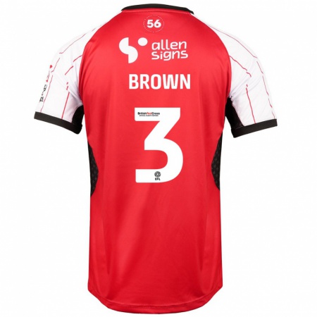 Kandiny Uomo Maglia Jaden Brown #3 Bianco Kit Gara Home 2024/25 Maglietta