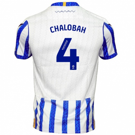 Kandiny Heren Nathaniel Chalobah #4 Blauw Wit Thuisshirt Thuistenue 2024/25 T-Shirt