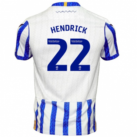 Kandiny Heren Jeff Hendrick #22 Blauw Wit Thuisshirt Thuistenue 2024/25 T-Shirt