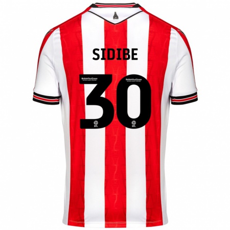 Kandiny Heren Souleymane Sidibe #30 Rood Wit Thuisshirt Thuistenue 2024/25 T-Shirt