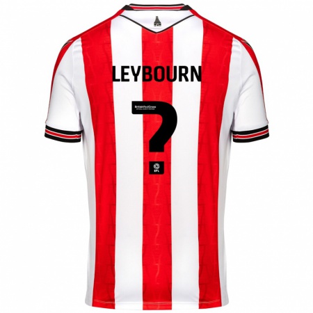 Kandiny Heren Charlie Leybourn #0 Rood Wit Thuisshirt Thuistenue 2024/25 T-Shirt