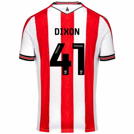 Kandiny Heren Jaden Dixon #41 Rood Wit Thuisshirt Thuistenue 2024/25 T-Shirt