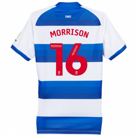 Kandiny Heren Liam Morrison #16 Wit Blauw Thuisshirt Thuistenue 2024/25 T-Shirt