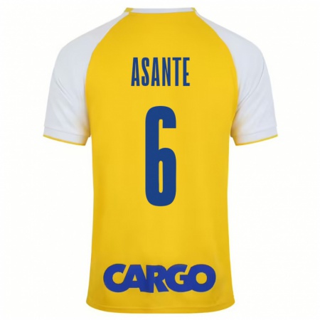 Kandiny Heren Tyrese Asante #6 Geel Wit Thuisshirt Thuistenue 2024/25 T-Shirt