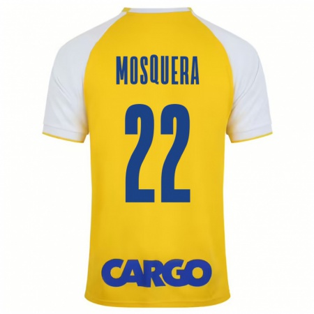 Kandiny Heren Orlando Mosquera #22 Geel Wit Thuisshirt Thuistenue 2024/25 T-Shirt