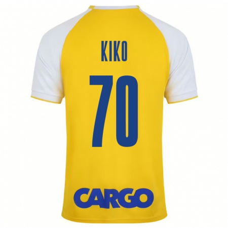 Kandiny Heren Kiko Bondoso #70 Geel Wit Thuisshirt Thuistenue 2024/25 T-Shirt