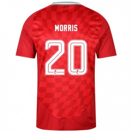 Kandiny Heren Shayden Morris #20 Rood Thuisshirt Thuistenue 2024/25 T-Shirt