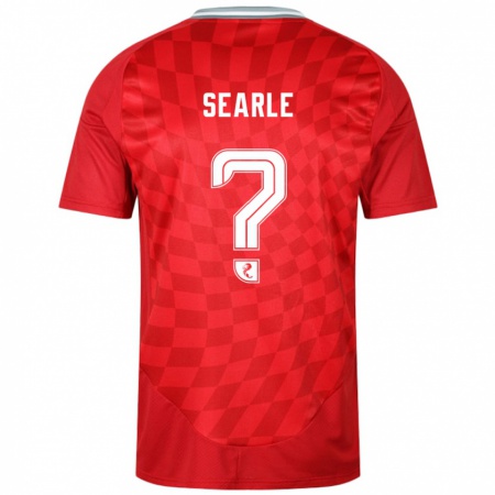 Kandiny Uomo Maglia Jack Searle #0 Rosso Kit Gara Home 2024/25 Maglietta