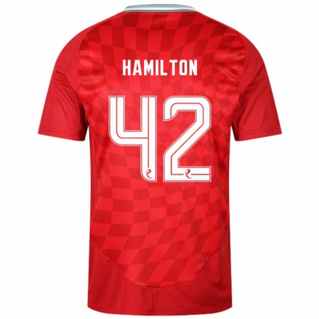 Kandiny Heren Brendan Hamilton #42 Rood Thuisshirt Thuistenue 2024/25 T-Shirt