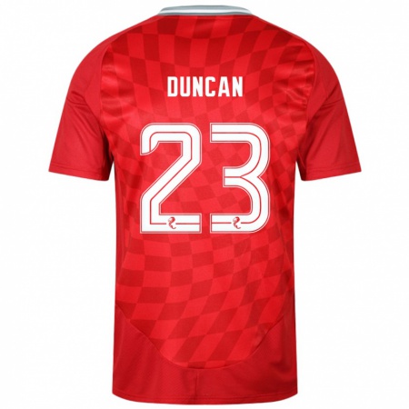 Kandiny Heren Ryan Duncan #23 Rood Thuisshirt Thuistenue 2024/25 T-Shirt