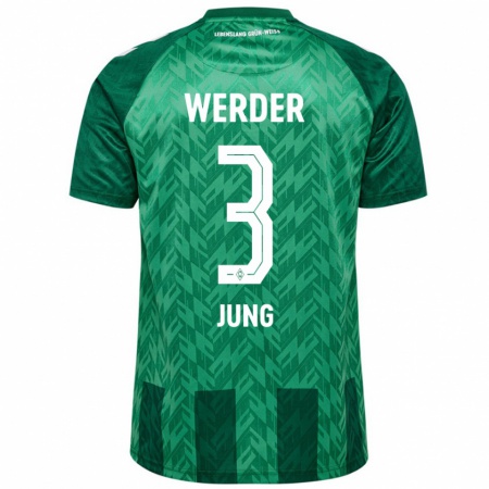 Kandiny Uomo Maglia Anthony Jung #3 Verde Kit Gara Home 2024/25 Maglietta