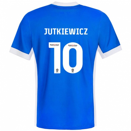 Kandiny Heren Lukas Jutkiewicz #10 Blauw Wit Thuisshirt Thuistenue 2024/25 T-Shirt