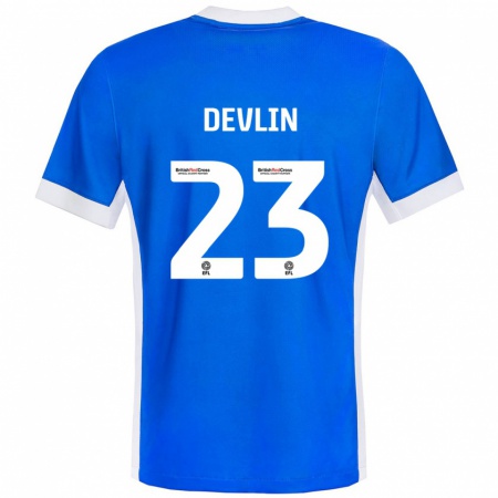 Kandiny Heren Charlie Devlin #23 Blauw Wit Thuisshirt Thuistenue 2024/25 T-Shirt