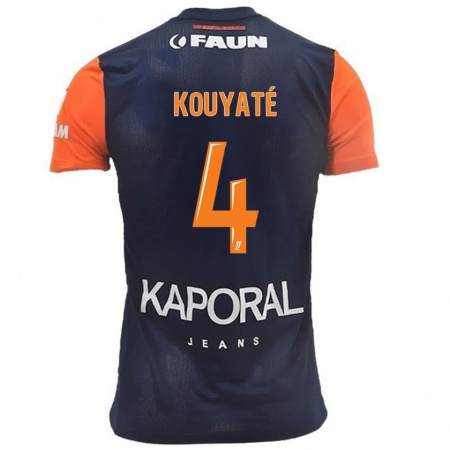 Kandiny Heren Kiki Kouyaté #4 Marineblauw Oranje Thuisshirt Thuistenue 2024/25 T-Shirt