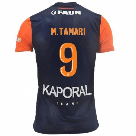 Kandiny Heren Mousa Tamari #9 Marineblauw Oranje Thuisshirt Thuistenue 2024/25 T-Shirt