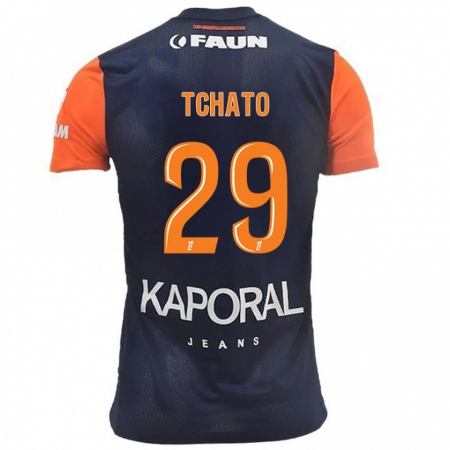 Kandiny Heren Enzo Tchato #29 Marineblauw Oranje Thuisshirt Thuistenue 2024/25 T-Shirt