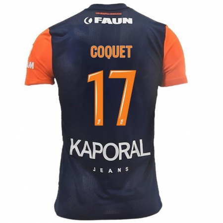 Kandiny Heren Judith Coquet #17 Marineblauw Oranje Thuisshirt Thuistenue 2024/25 T-Shirt