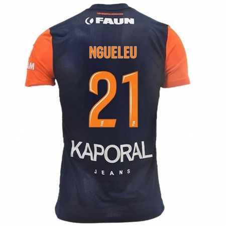 Kandiny Heren Nina Ngueleu #21 Marineblauw Oranje Thuisshirt Thuistenue 2024/25 T-Shirt