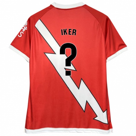 Kandiny Heren Iker Navarro #0 Wit Rood Thuisshirt Thuistenue 2024/25 T-Shirt